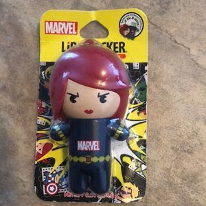 Marvel Black Widow Lip Smacker KeyChain Take off the Head and Roll up Latch Back